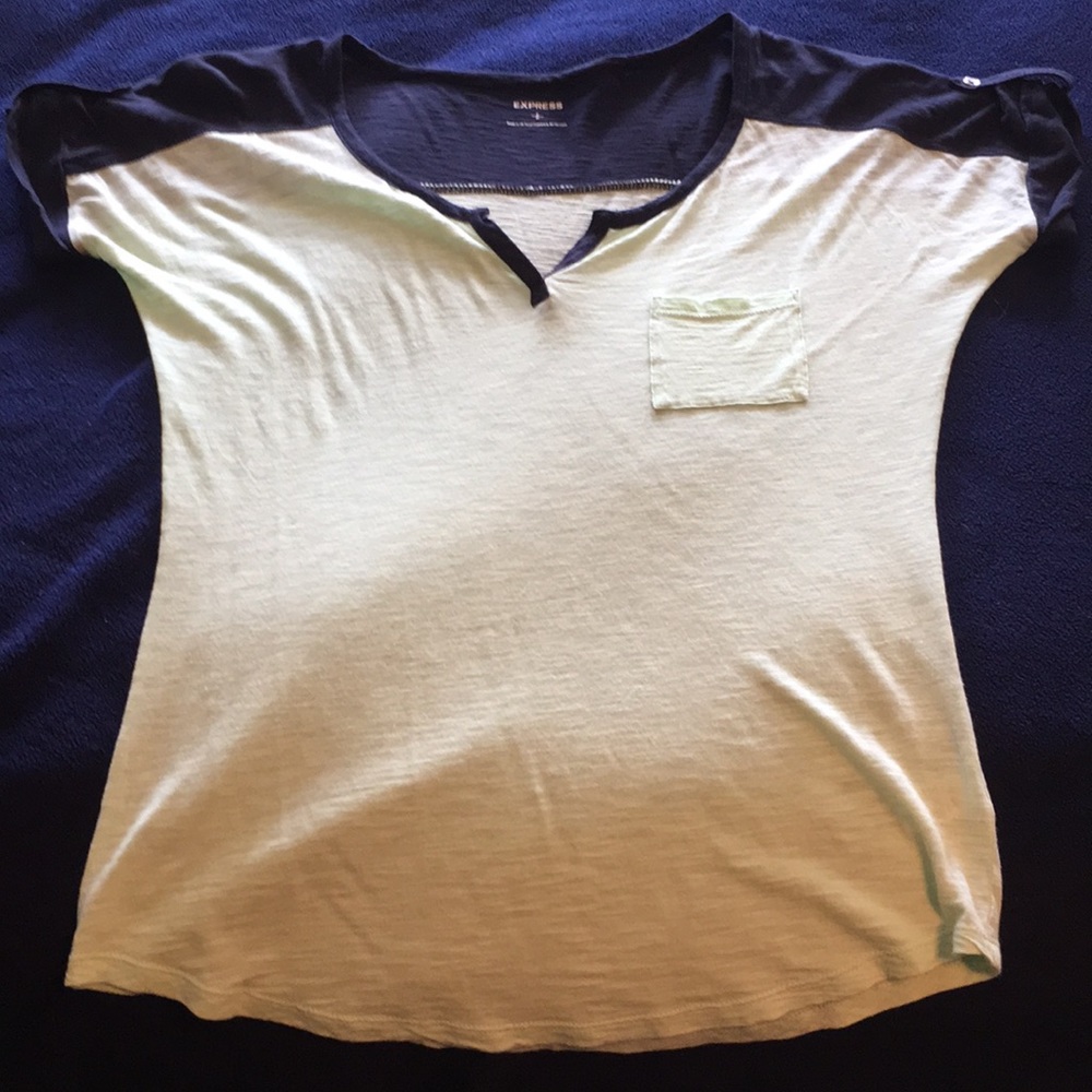 Blue and green shirt Express size small